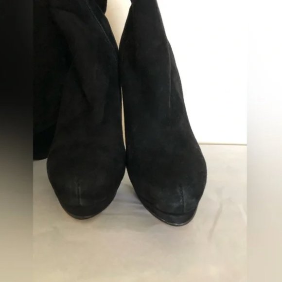 Glossi over the knee high heels suede women’s black with gold boots size 37 - Picture 8 of 16
